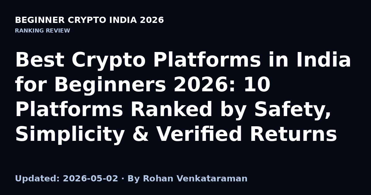 Best Crypto Platforms in India for Beginners 2026